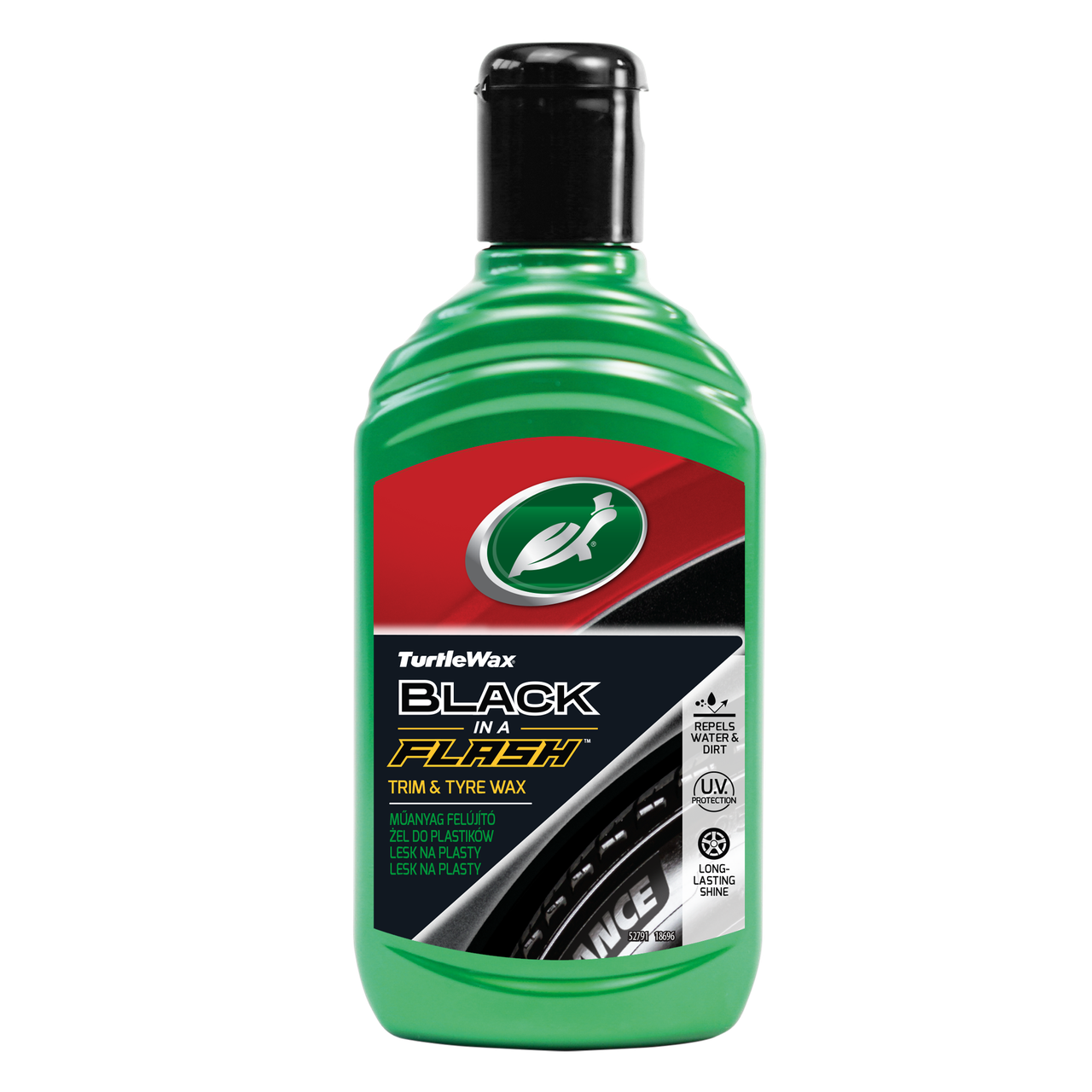 Turtle Wax 52855 Поліроль гель для шин та пластику Black Flash, 300мл