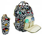 Сумка-рюкзак для мами Disney 3 в 1 + сумка+USB+карабіни+пеленальний матрацик Baby GO, фото 4