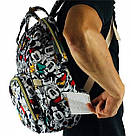 Сумка-рюкзак для мами Disney 3 в 1 + сумка+USB+карабіни+пеленальний матрацик Baby GO, фото 9