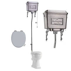 Унітаз з високим алюмінієвим бачком Burlington Великобританія P2T58T30S18