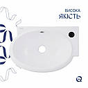 Раковина Qtap Leo 430x290x140 White QT11115011RWN, фото 5