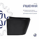 Унітаз підвісний Qtap Scorpio Ultra Quiet безобідковий з сидінням Soft-close MATT BLACK QT14332380AMB, фото 4