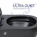 Унітаз підвісний Qtap Scorpio Ultra Quiet безобідковий з сидінням Soft-close MATT BLACK QT14332380AMB, фото 5