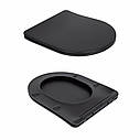 Унітаз підвісний Qtap Robin New Ultra Quiet безобідковий з сидінням Soft-close MATT BLACK QT13332381АSMB, фото 9
