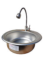 Комплект мойка кухонная и смеситель из нержавеющей стали Zerix SUS 011 Reflector