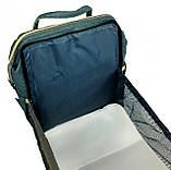 Рюкзак-манеж для мам водовідштовхувальний Зелений з пеленальним місцем 70х32 см.solve, фото 5