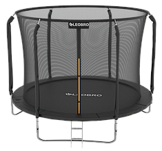 Батут великий дитячий 252 см із внутрішньою захисною сіткою Leobro Premium чорний