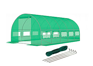 Посилена садова теплиця парник Leobro Garden 18м2 зелена