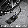 Компресор для велосипеда машини мотоцикла акумуляторний для підкачки шин Електронасос Hoco 5000mAh Type-C, фото 9