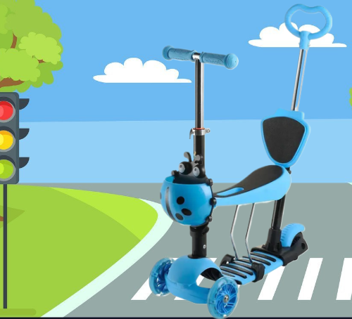 Самокат дитячий із димом і звуком і турбінами scooter