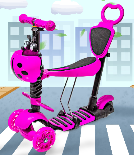 Самокат дитячий із димом і звуком і турбінами scooter