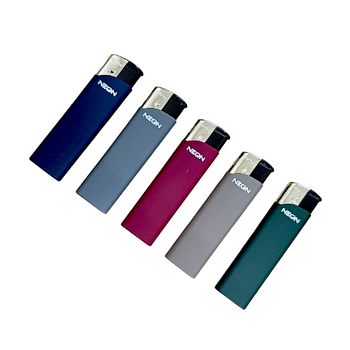 Запальничка кишенькова одноразова NEON-218BG Rubber Леон