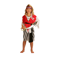 Карнавальный костюм для девочки "Пиратка" платье + повязка (рост 110 120 см)
