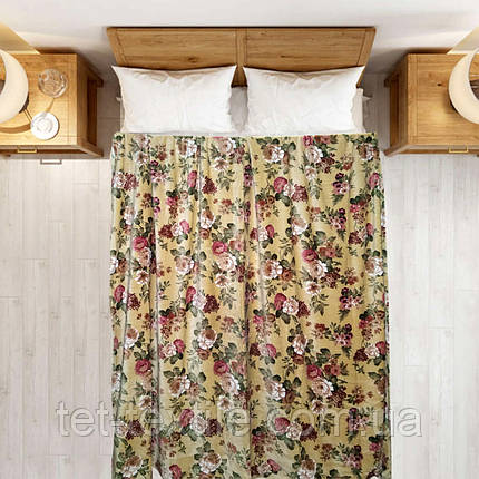 Плед полегшений із мікрофібри True Love Квіти 200х220 см, фото 1