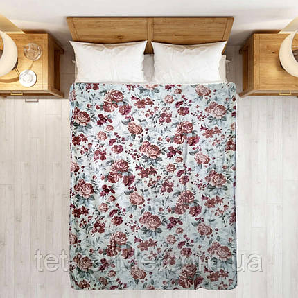 Плед полегшений із мікрофібри True Love Квіти 200х220 см, фото 1