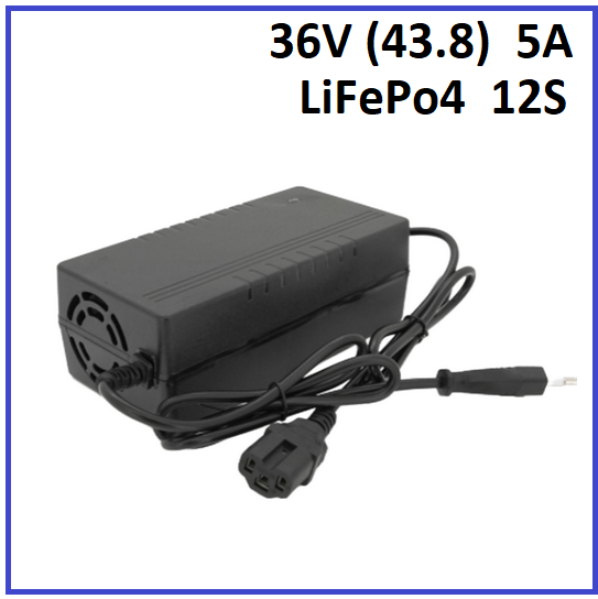 Зарядний пристрій Voltronic для LiFePo4 36V (43.8) 12S до 5A штекер 3-pin С13, фото 1