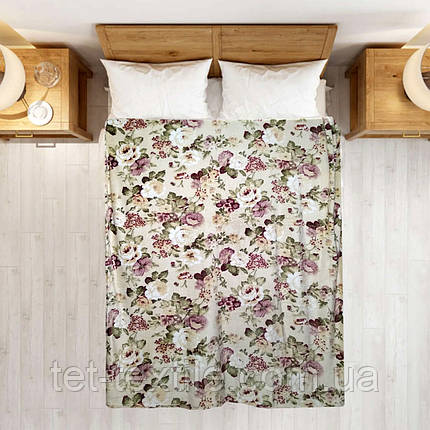 Плед полегшений із мікрофібри True Love Квіти 200х220 см, фото 1