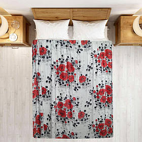 Плед полегшений із мікрофібри True Love Маки 200х220 см