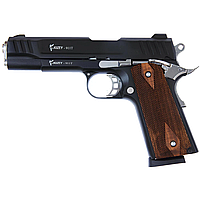 Стартовий пістолет Kuzey 911 T black, дерев'яні ручки, з дод. магазином (Colt 1911)