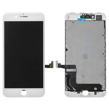 Дисплей iPhone 8 Plus (LG) з сенсором та рамкою White (Original) уцінка