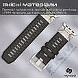 Силіконовий ремінець Promate SilicaBand-Pro для Apple Watch 42/44/45/49 мм, серії 1-9, SE, Ultra 1-2 Black (silicaband-pro.black), фото 4
