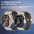 Силіконовий ремінець Promate SilicaBand-Pro для Apple Watch 42/44/45/49 мм, серії 1-9, SE, Ultra 1-2 Black (silicaband-pro.black), фото 6