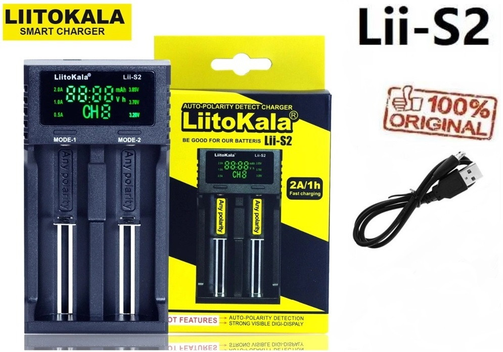 Зарядний пристрій LiitoKala Lii-S2 c LSD екраном (Li-ion, NiMh, NiCd), фото 1