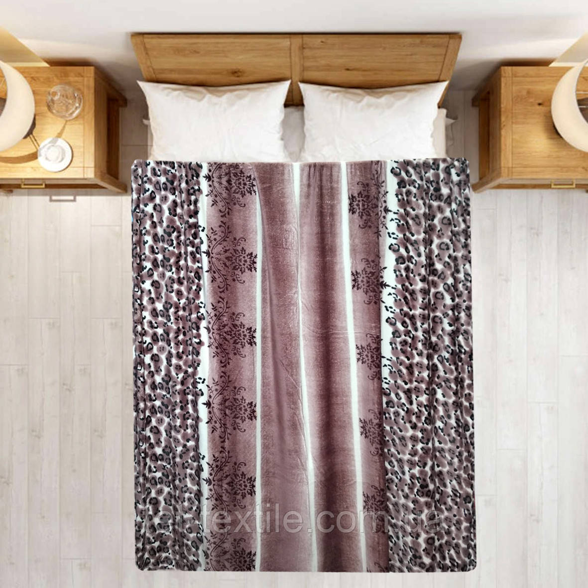 Плед полегшений із мікрофібри True Love Плямисті смуги 200х220 см