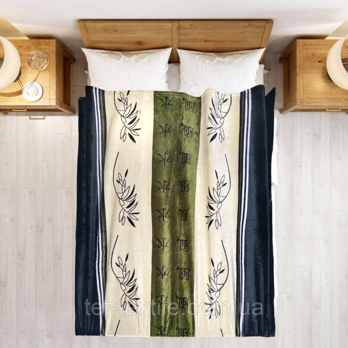 Плед полегшений із мікрофібри True Love Оливки 200х220 см