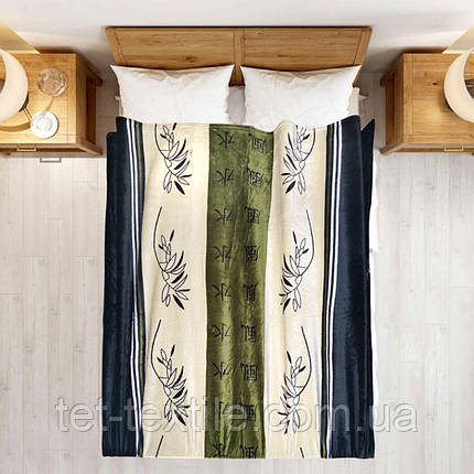 Плед полегшений із мікрофібри True Love Оливки 200х220 см, фото 1