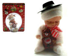 Новорічний пупсик у костюмі з капелюшком