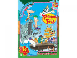 Пазли "Фінес, Ферб і Перрі", 70 ел