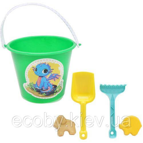 Пластиковий набір "Дракоша", зелений, фото 1