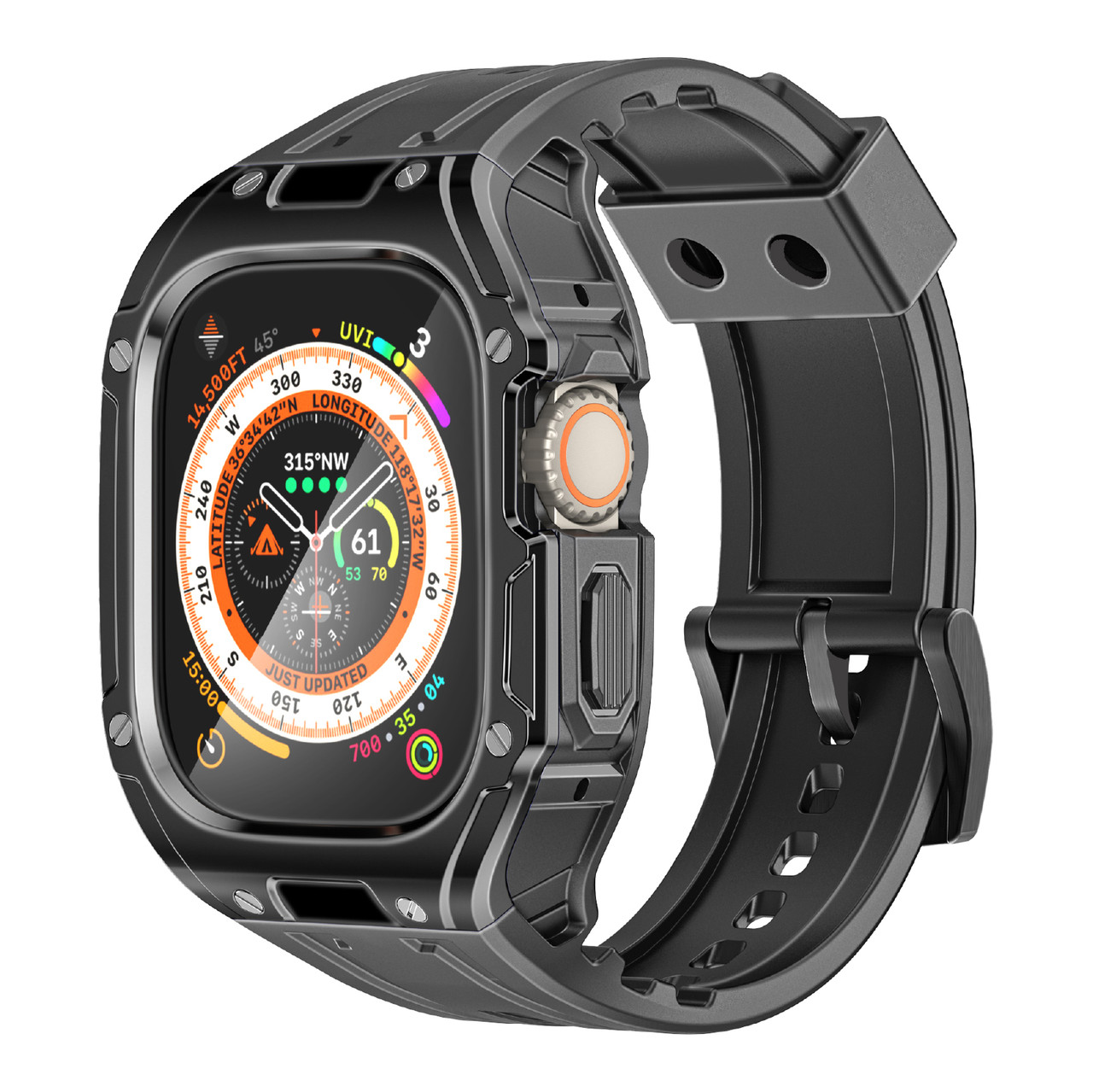 Захисний чохол Promate Caseband для Apple Watch 49 мм Ultra 1/2 Black (caseband.black)