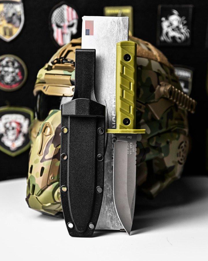 Ніж з фіксованим лезом для полювання CPM 3V олива ДЛ7005, фото 1