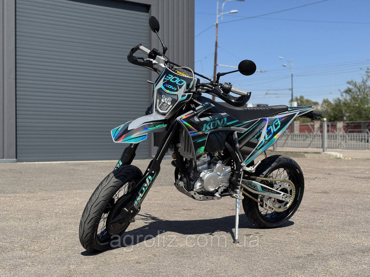 Мотоцикл Kovi Max 300 motard (бірюзовій), фото 1