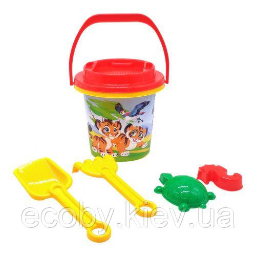 Пісочний набір "2" жовтий, фото 1