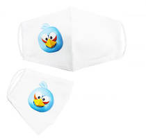 Багаторазова 4-шарова захисна маска "Angry birds Джей" розмір 3, 7-14 років