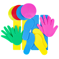 Набір для сенсорного розвитку дитини Ручки ніжки 16 ел. слідки Яніна