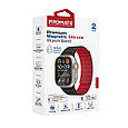 Силіконовий ремінець Promate Magband-MS для Apple Watch 42/44/45/49 мм, серії 1-9, SE, Ultra 1-2 Black (magband-ms.black), фото 8