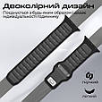 Силіконовий ремінець SiliBand-DC для Apple Watch 42/44/45/49 мм, серії 1-9, SE, Ultra 2 Black (siliband-dc.black), фото 3