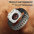 Силіконовий ремінець SiliBand-DC для Apple Watch 42/44/45/49 мм, серії 1-9, SE, Ultra 2 Black (siliband-dc.black), фото 4