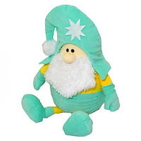 М'яка іграшка Гномік Санта м'ятно-жовтий
