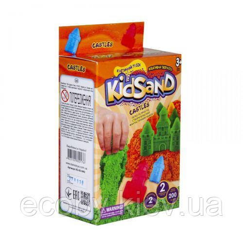 Кінетичний пісок "KidSand: Замок" з формочками, KS-05-04U, 200 г (укр), фото 1