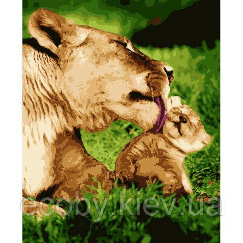 Картина за номерами "Лівиця з левеням" ★★★★, фото 1