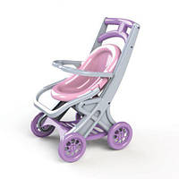 Коляска для ляльок із шезлонгом, сіра