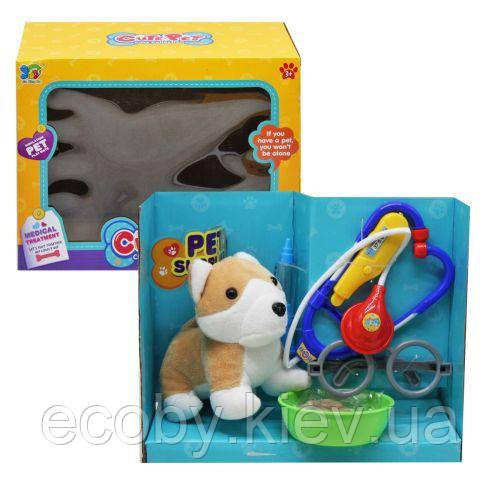 Набір "Доктор" з м'яким собачкою (бежева), фото 1