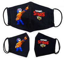 Багаторазова 4-шарова захисна маска "BRAWL STARS Ель Примо" розмір 3, 7-14 років