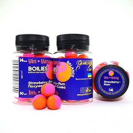 Бойли насадкові Grandcarp Інь-Янь 14 мм Полуниця-Слива арт BBY177