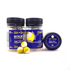 Бойли насадкові Grandcarp Інь-Янь 12 мм Тигровий горіх-Кукурудза арт BBY173